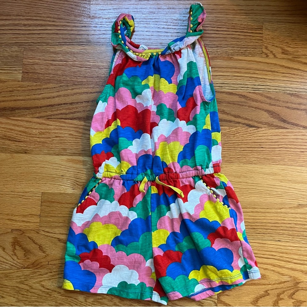 Boden girls multicolored cloud romper size 7-8